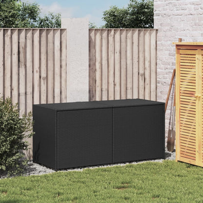 Gartentruhe Schwarz 283L Poly Rattan