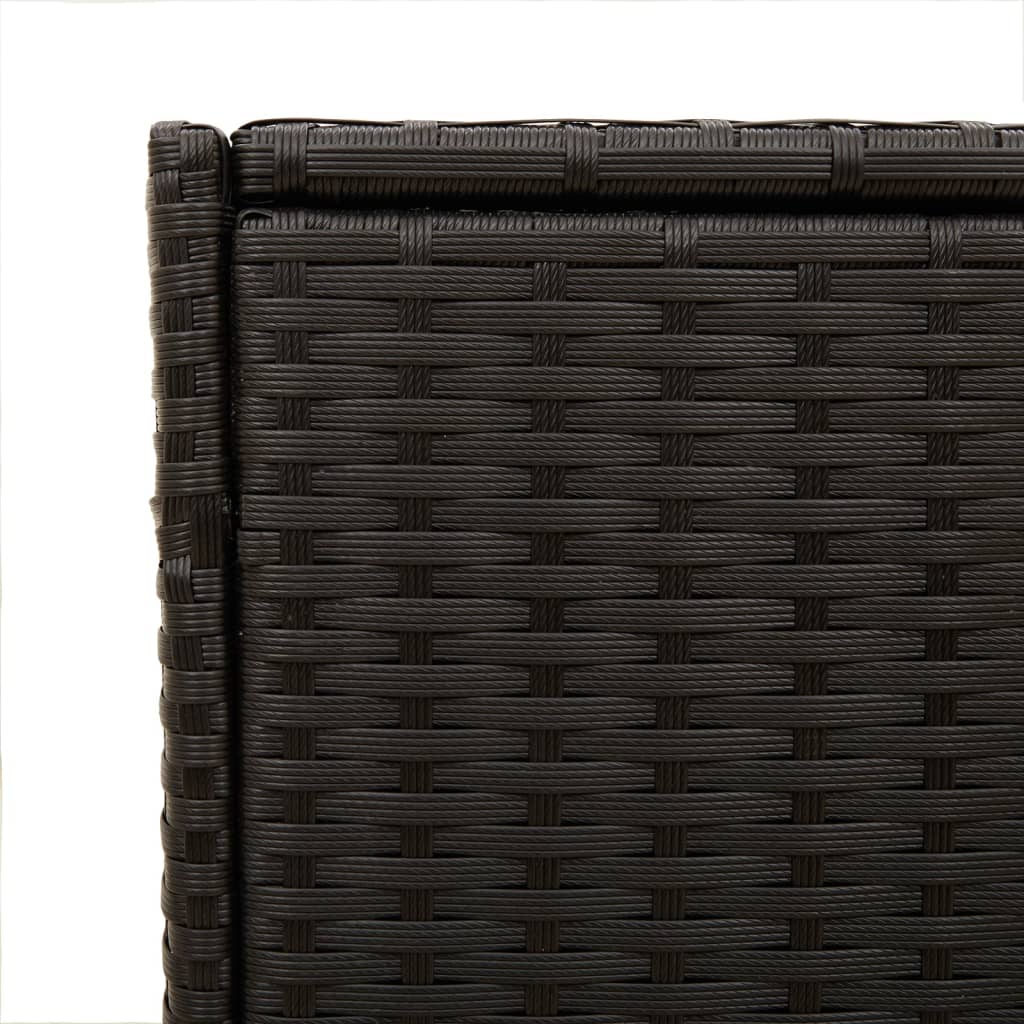 Gartentruhe Schwarz 283L Poly Rattan