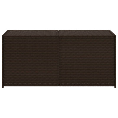 Gartentruhe Braun 283L Poly Rattan