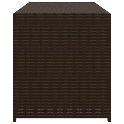 Gartentruhe Braun 283L Poly Rattan