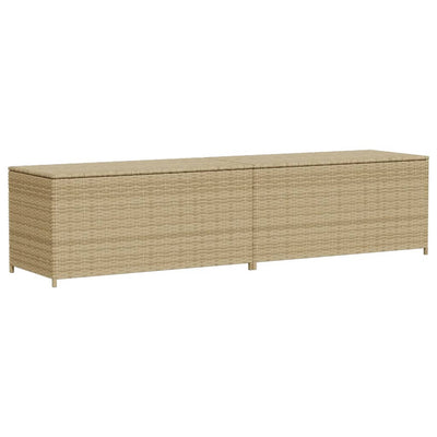 Gartentruhe Beige 469L Poly Rattan