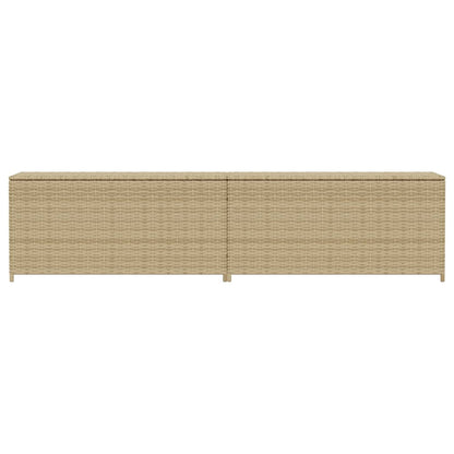 Gartentruhe Beige 469L Poly Rattan