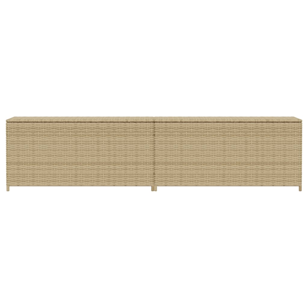 Gartentruhe Beige 469L Poly Rattan