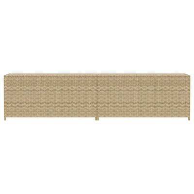 Gartentruhe Beige 469L Poly Rattan