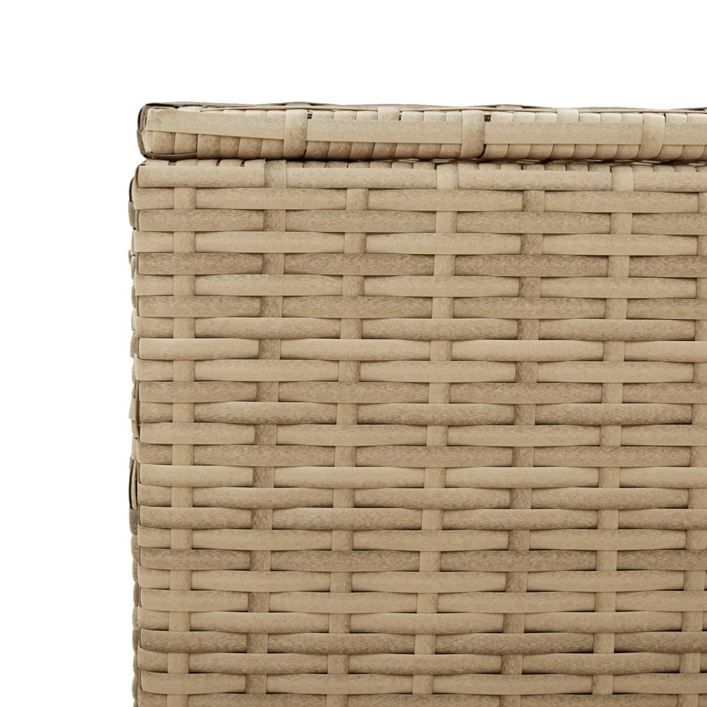 Gartentruhe Beige 469L Poly Rattan