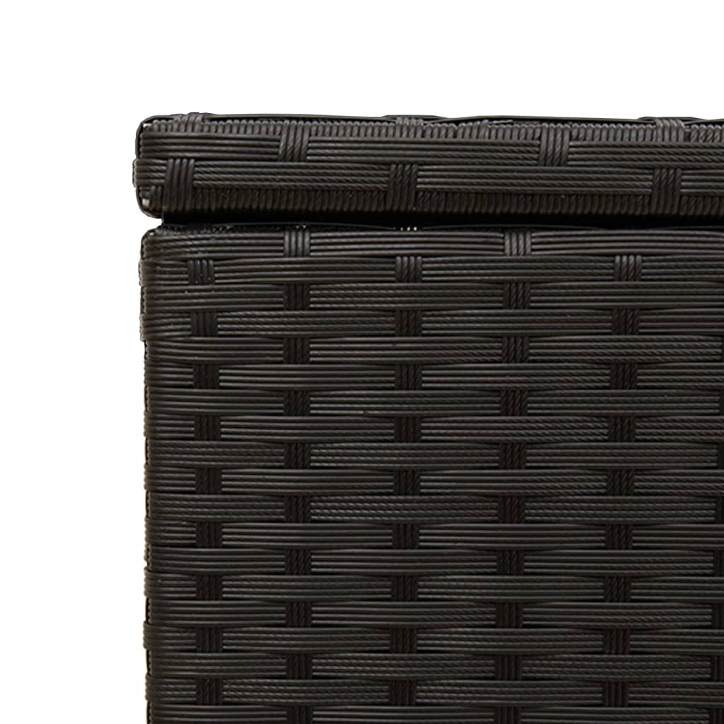 Gartentruhe Schwarz 291L Poly Rattan