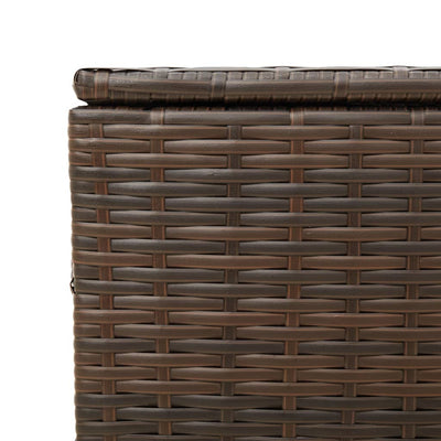 Gartentruhe Braun 291L Poly Rattan