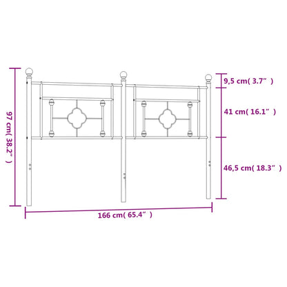 Kopfteil Metall Weiß 160 cm