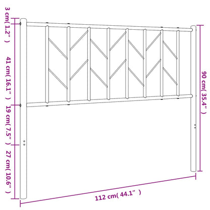 Kopfteil Metall Schwarz 107 cm