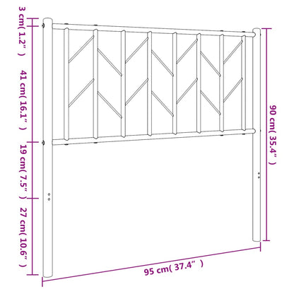 Kopfteil Metall Weiß 90 cm