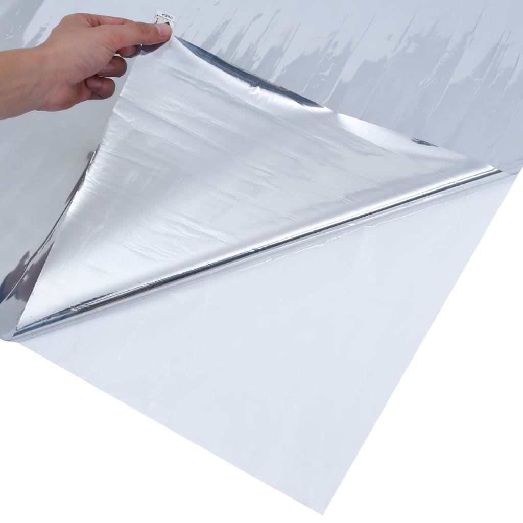 Sonnenschutzfolien 5 Stk. Statisch Reflektierend Silbern PVC