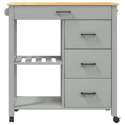 Küchenwagen MONZA 84x40x88,5 cm Massivholz Kiefer