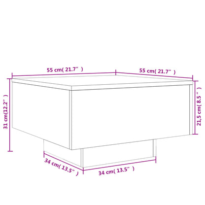 Couchtisch Grau Sonoma 55x55x31 cm Holzwerkstoff