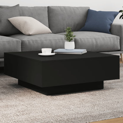 Couchtisch Schwarz 80x80x31 cm Holzwerkstoff