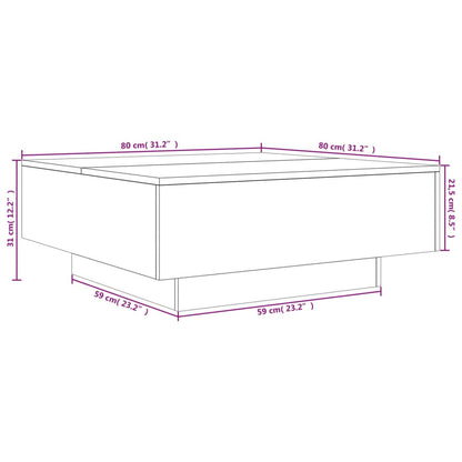 Couchtisch Sonoma-Eiche 80x80x31 cm Holzwerkstoff