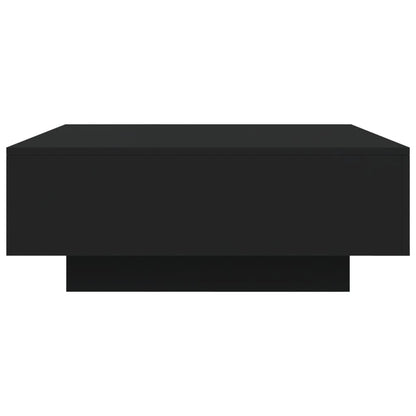 Couchtisch mit LED-Leuchten Schwarz 80x80x31 cm