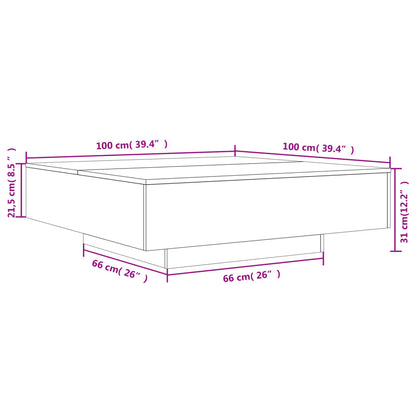 Couchtisch Grau Sonoma 100x100x31 cm Holzwerkstoff