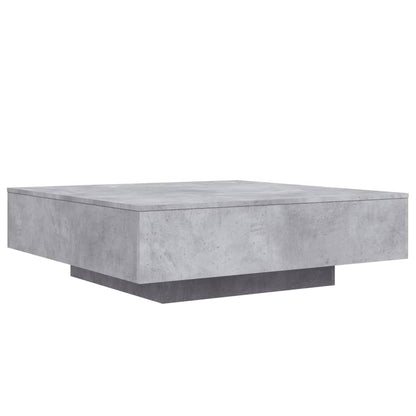 Couchtisch mit LED-Leuchten Betongrau 100x100x31 cm