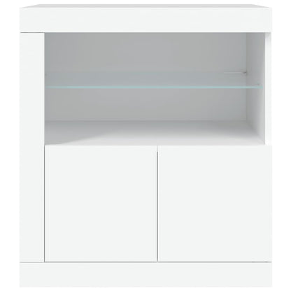 Sideboard mit LED-Beleuchtung Weiß 60,5x37x67 cm