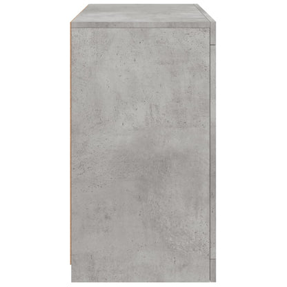 Sideboard mit LED-Leuchten Betongrau 60,5x37x67 cm