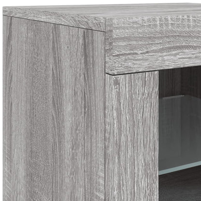 Sideboard mit LED-Leuchten Grau Sonoma 60,5x37x67 cm