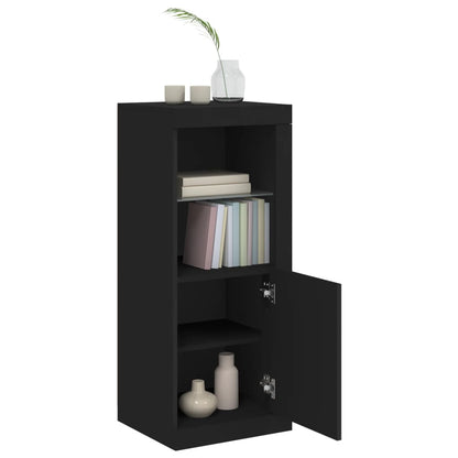 Sideboard mit LED-Leuchten Schwarz 41x37x100 cm