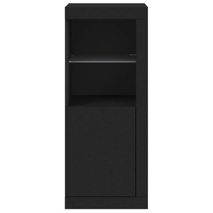 Sideboard mit LED-Leuchten Schwarz 41x37x100 cm