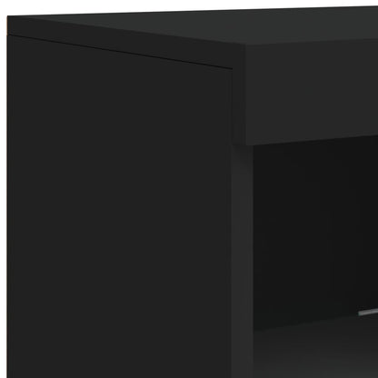 Sideboard mit LED-Leuchten Schwarz 41x37x100 cm