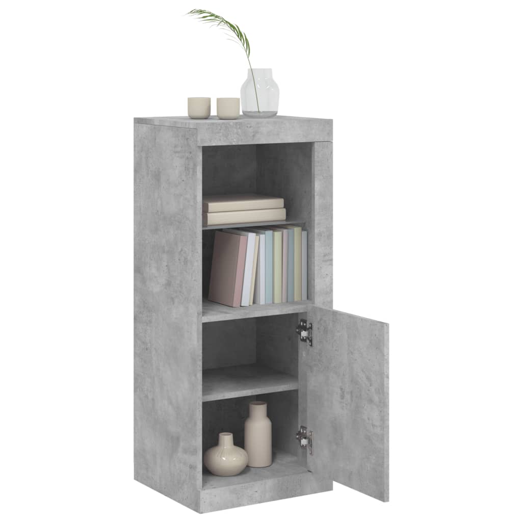 Sideboard mit LED-Leuchten Betongrau 41x37x100 cm