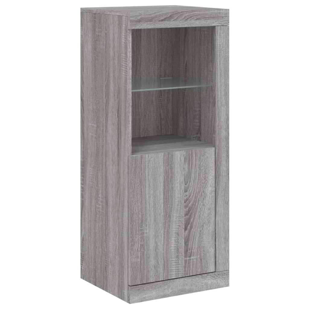 Sideboard mit LED-Leuchten Grau Sonoma 41x37x100 cm