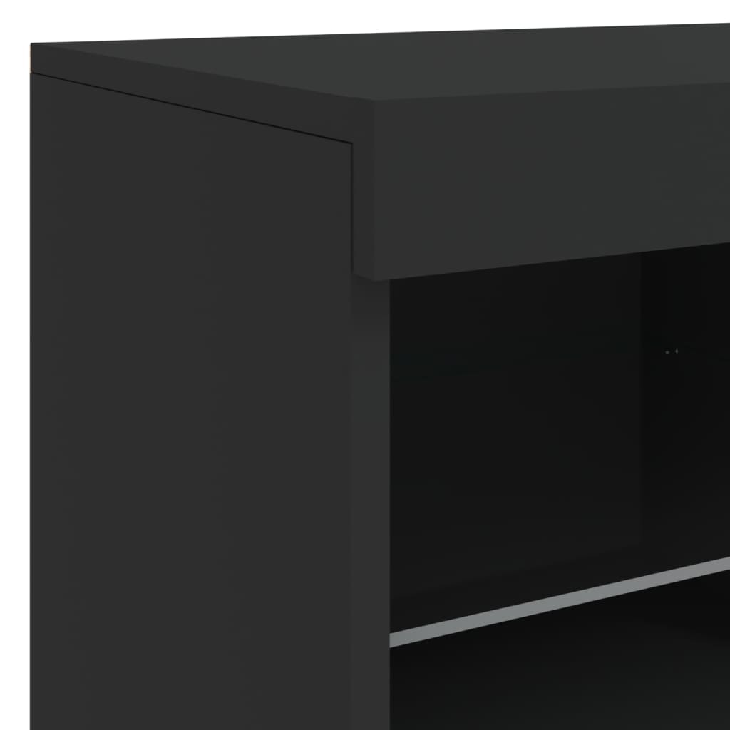 Sideboard mit LED-Leuchten Schwarz 81x37x67 cm