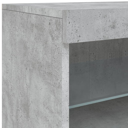 Sideboard mit LED-Leuchten Betongrau 41x37x67 cm