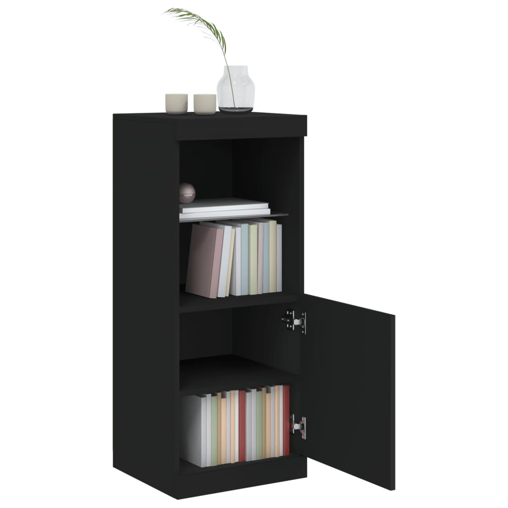 Sideboard mit LED-Leuchten Schwarz 41x37x100 cm