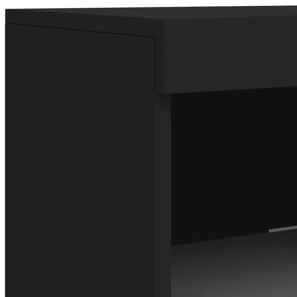 Sideboard mit LED-Leuchten Schwarz 41x37x100 cm