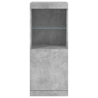 Sideboard mit LED-Leuchten Betongrau 41x37x100 cm