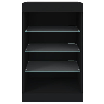 Sideboard mit LED-Leuchten Schwarz 41x37x67 cm