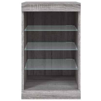 Sideboard mit LED-Leuchten Grau Sonoma 41x37x67 cm