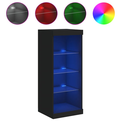 Sideboard mit LED-Leuchten Schwarz 41x37x100 cm