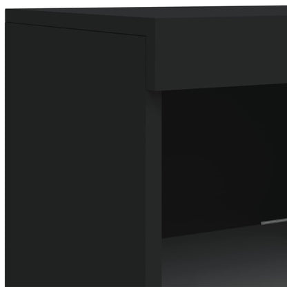 Sideboard mit LED-Leuchten Schwarz 41x37x100 cm