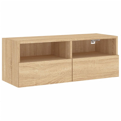 TV-Wandschrank Sonoma-Eiche 80x30x30 cm Holzwerkstoff