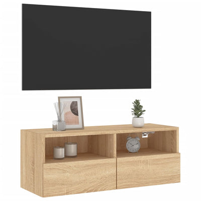 TV-Wandschrank Sonoma-Eiche 80x30x30 cm Holzwerkstoff