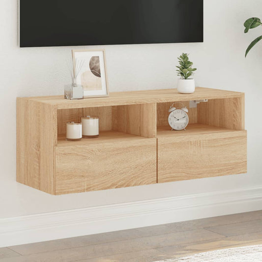 TV-Wandschrank Sonoma-Eiche 80x30x30 cm Holzwerkstoff