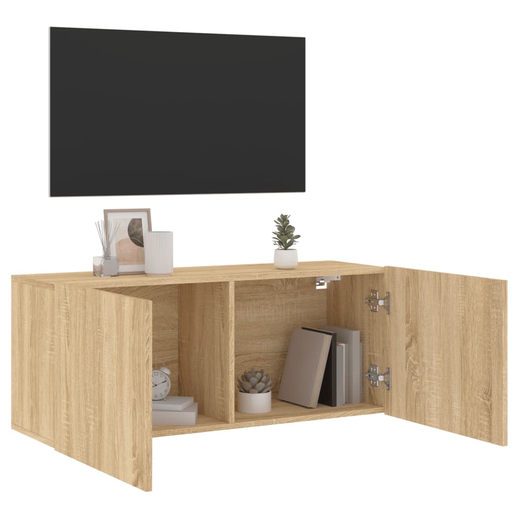 TV-Wandschrank Sonoma-Eiche 100x30x41 cm