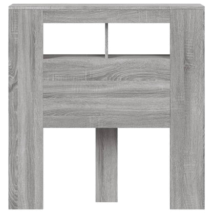 LED-Kopfteil Grau Sonoma 100x18,5x103,5 cm Holzwerkstoff