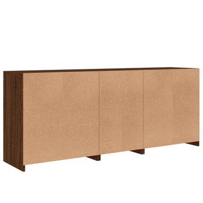 Sideboard mit LED-Leuchten Braun Eichen-Optik 162x37x67 cm