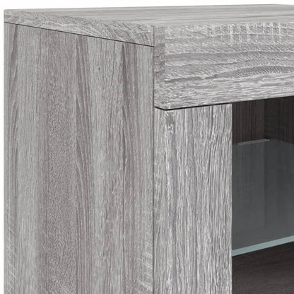 Sideboard mit LED-Leuchten Grau Sonoma 202x37x67 cm