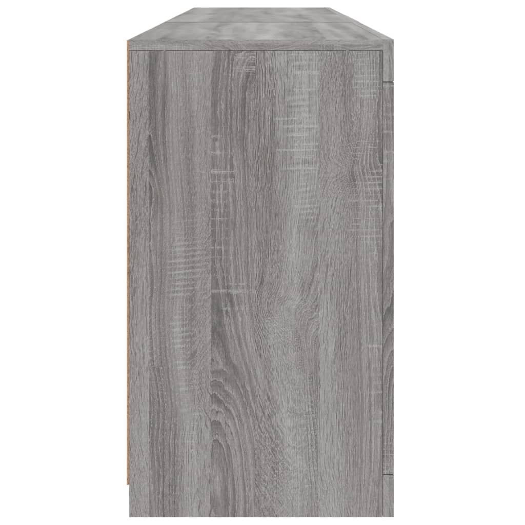 Sideboard mit LED-Leuchten Grau Sonoma 162x37x67 cm