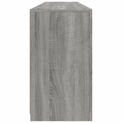 Sideboard mit LED-Leuchten Grau Sonoma 181,5x37x67 cm