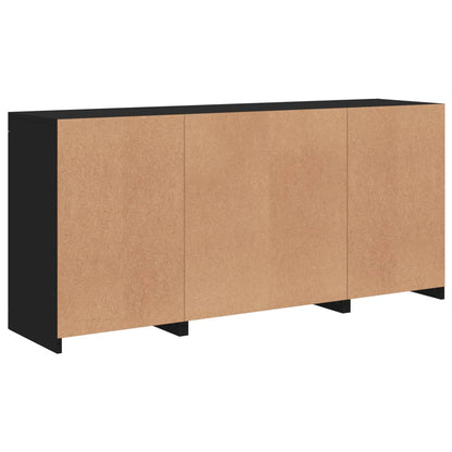 Sideboard mit LED-Leuchten Schwarz 142,5x37x67 cm