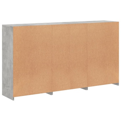 Sideboard mit LED-Leuchten Betongrau 181,5x37x100 cm